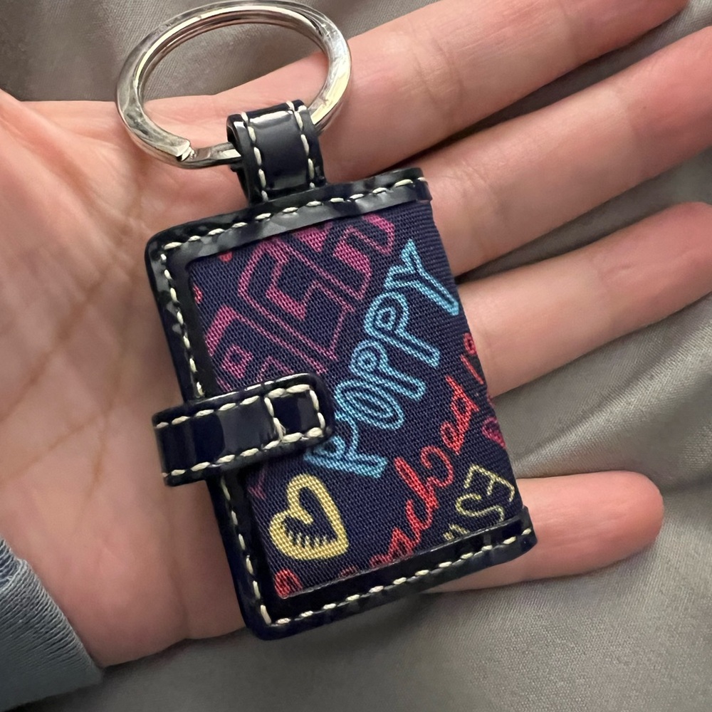 Coach Y2K Poppy Graphic Print Photo Album Charm Keychain